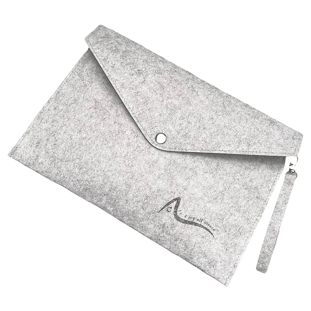 Felt File Folder, A4 Document Organizer with Button Closure
